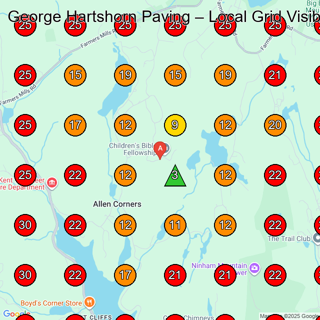 George Hartshorn Paving GeoGrid visibility map for Repair Service in Holmes